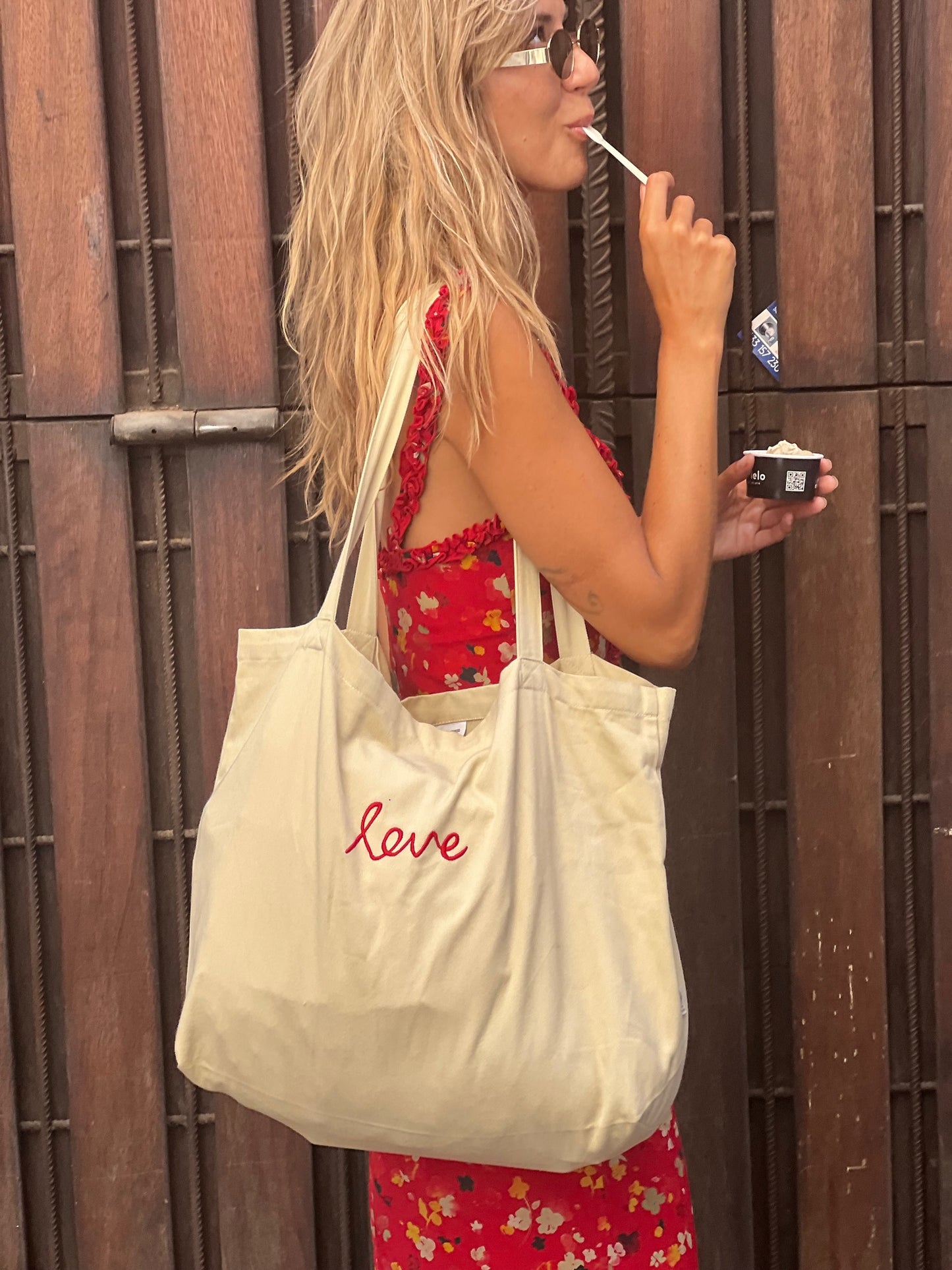 16 - l.o.v.e. Large Bag - Certified 100% organic cotton